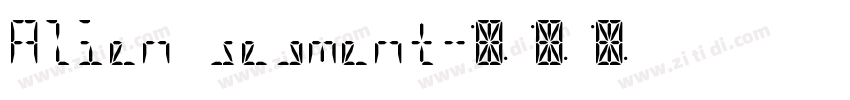 Alien segment字体转换